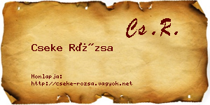 Cseke Rózsa névjegykártya